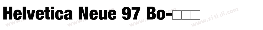 Helvetica Neue 97 Bo字体转换